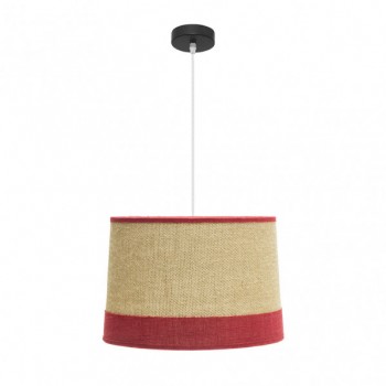 Distribuidor - Lâmpadas Diversas | Colgantes Moderno | COLGANTE TIETAR 1XE27 SACO/ROJO REGX40X40 CM Ref: 186694007